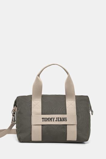 Taška Tommy Jeans zelená farba, AM0AM13325