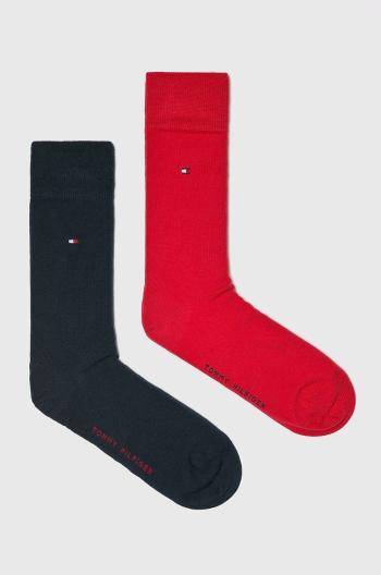 Ponožky Tommy Hilfiger 2-pak pánske, tmavomodrá farba, 371111.