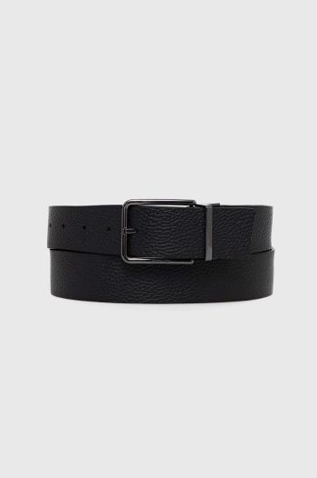 Kožený opasok Calvin Klein pánsky, čierna farba, K50K510363