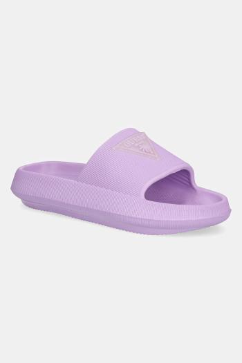 Šľapky Guess RUBBER SLIPPERS dámske, fialová farba, E4GZ27 WG5X0