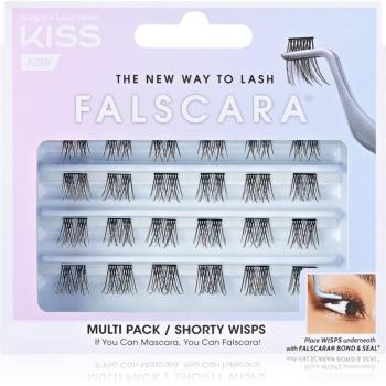 KISS Falscara Wisp trsové nalepovacie mihalnice s uzlíkom Shorty 24 ks
