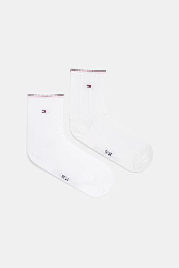 Ponožky Tommy Hilfiger 2-pak dámske, biela farba, 701232974
