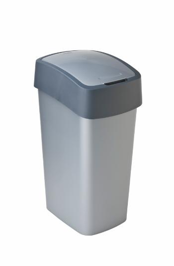 CURVER Odpadkový kôš FLIP BIN 45l | strieborná / sivá
