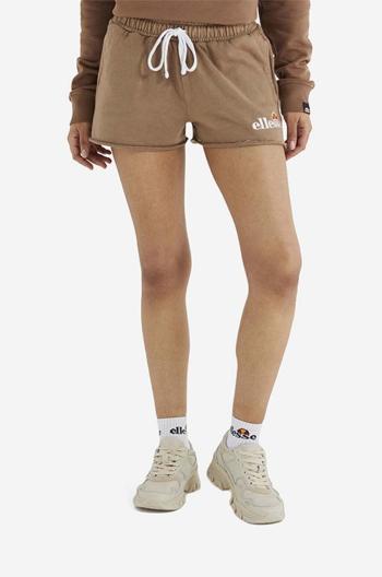Bavlnené šortky Ellesse Colieur SGM14015-PINK, hnedá farba, s nášivkou, stredne vysoký pás