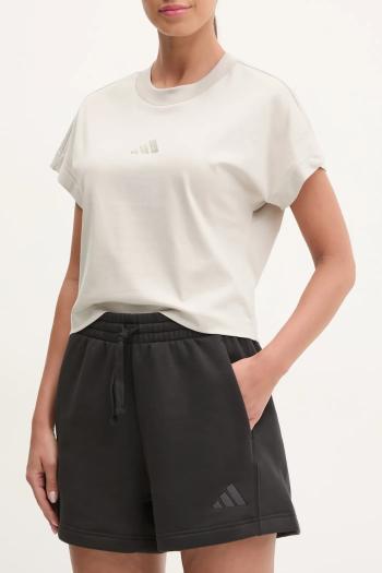 Šortky adidas ALL SZN dámske, čierna farba, s nášivkou, vysoký pás, JI6529