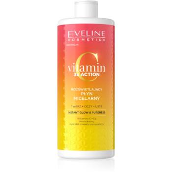 Eveline Cosmetics Vitamin C 3x Action micelárna voda pre rozjasnenie a hydratáciu 500 ml