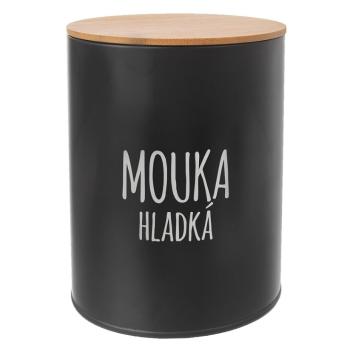 ORION Dóza Múka hladká plech / bambus Black 1 kus