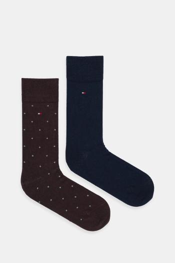 Ponožky Tommy Hilfiger 2-pak hnedá farba, 701230780