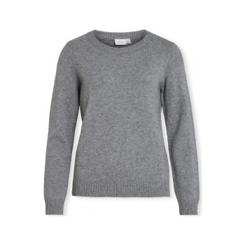 Vila  Noos Ril O-Neck L/S - Medium Grey  Svetre Šedá