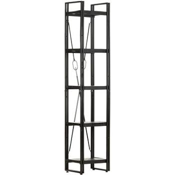 Shumee s 5 policami čierna 40 × 30 × 180 cm masívny mangovník, 320624