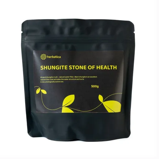 Minerál šungit drť - prírodný filter vody 500g - Herbatica