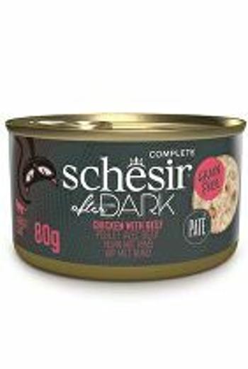 Schesir Cat Cons. After Dark Paté kuracie/hovädzie 80g + Množstevná zľava