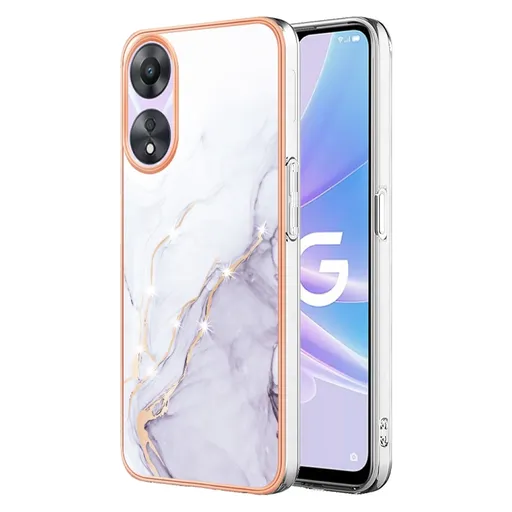 IMD MARBLE Ochranný kryt pre Oppo A58 WHITE
