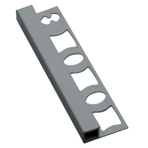 Lišta ukončovací "hranatá" Profil-EU strieborná, PVC, dĺžka 250 cm, výška hrany 8 mm, LH825023