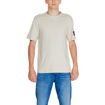 Calvin Klein Jeans  BADGE REGULAR TEE J30J323484  Polokošele s dlhým rukávom Béžová