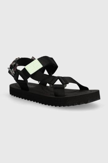 Sandále Tommy Jeans TJW EVA SANDAL dámske, čierna farba, EN0EN02530