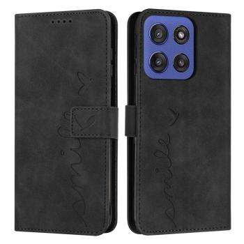 ART SMILE Peňaženkový obal s remienkom pre Motorola Edge 60 / Edge 60 Fusion čierny