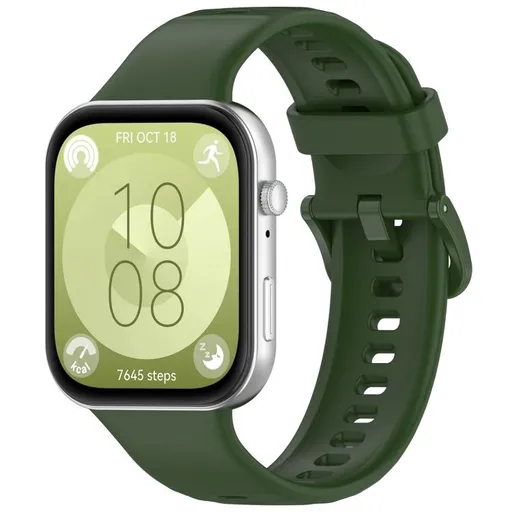 SILICONE Vymeniteľný remienok pre Huawei Watch Fit 4 / Fit 4 Pro tmavozelený