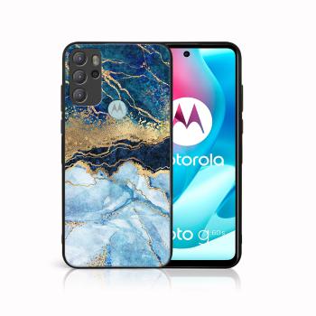 MY ART Silikónový obal Motorola Moto G60s BLUE MARBLE (141)