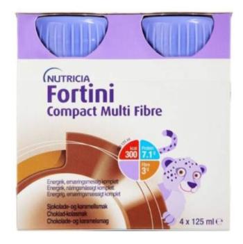 FORTINI Compact multi fibre s príchuťou čokoláda-karamel 4 x 125 ml