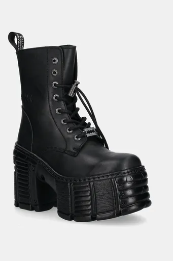 Kožené členkové topánky New Rock CRUST NEGRO, TOWER MAX