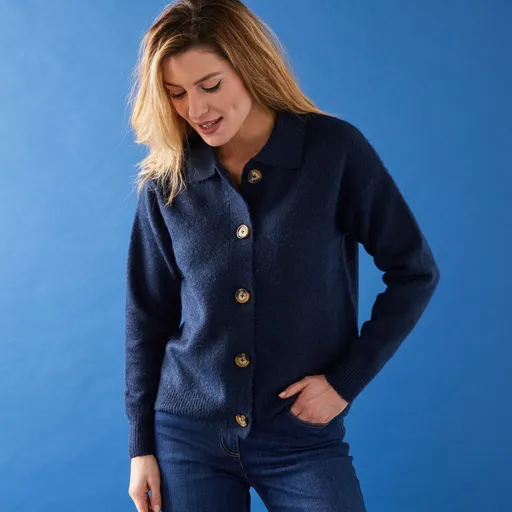 Sveter s golierom, z recyklovaného polyesteru