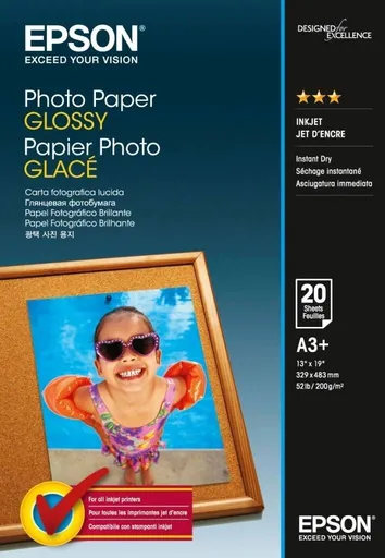 Epson Photo Paper Glossy C13S042535, 200 g/m2, A3+, lesklý, biely, foto papier