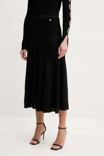Sukňa Silvian Heach GHIRDIM čierna farba, midi, áčkový strih, GPP25302GO