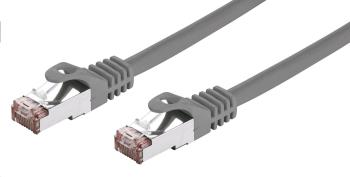 C-TECH Kábel patchcord Cat6, FTP, sivý, 10m