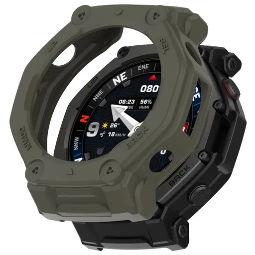 TPU HALF COVER Kryt pre Amazfit T-Rex 3 Pro 48mm zelený