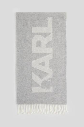 Šál Karl Lagerfeld šedá farba, A3W33047