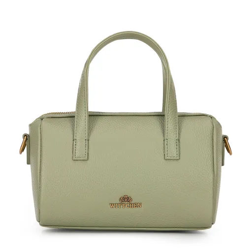 Dámsky malý kabelka z kože pistáciový 100-4E-212-Z