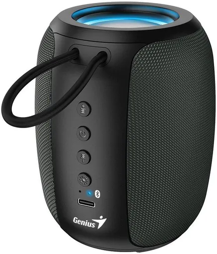 Genius SP-915BT Reproduktor, bezdrôtový, Bluetooth, 5W, LED podsv., USB-C, výdrž až 6 hod., mikrofón, podpora Copilot, šedo-čierna