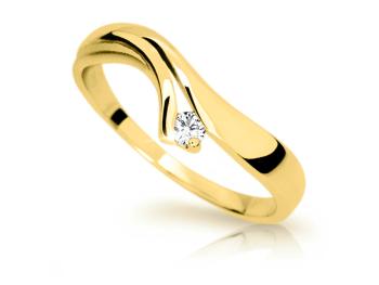 Cutie Diamonds Jemný prsteň zo žltého zlata s diamantmi DZ6886-1853-10-X-1 54 mm