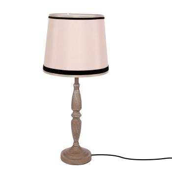 Stolová lampa CARDINALE, výška 58 cm, tmavosivá, tienidlo 1x40 E27, béžová