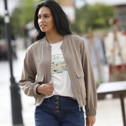 Bunda v bomber štýle na zips