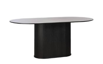 Jedálenský stôl Unique Furniture NOLA 95x180 cm čierny drevo 48304640