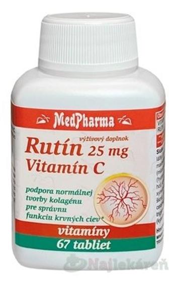 MedPharma Rutin 25 mg + Vitamín C 67 kapsúl