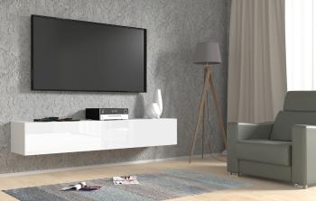 ARTBm Závesný TV stolík BINGO 180 cm | biela - biely lesk