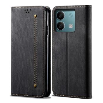 DENIM Peňaženkový kryt pre Xiaomi Redmi Note 13 čierny