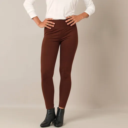 Hrejivé moltonové legíny s vysokým pásom