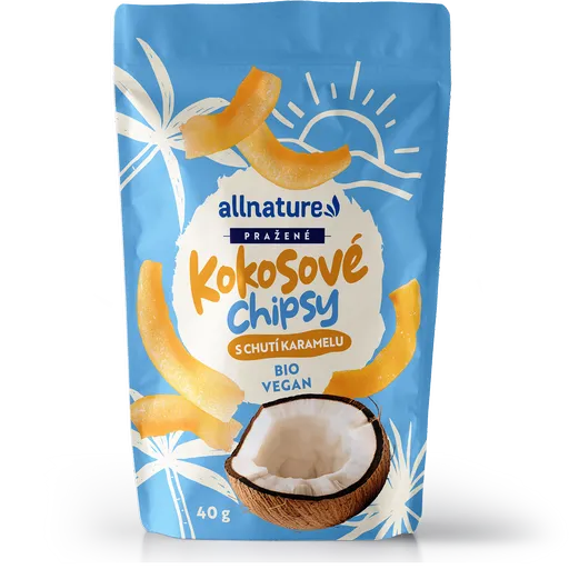 ALLNATURE Kokosové chipsy s karamelom BIO 40 g