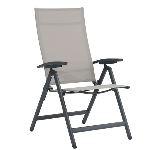 DOPPLER Hliníkové polohovateľné kreslo AVANTAGE (mocca)