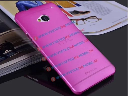 Ultratenký plastový kryt HTC One M7 ružový