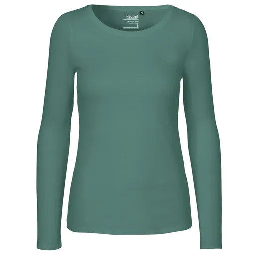 Neutral Dámske tričko s dlhým rukávom z organickej Fairtrade bavlny - Teal | XS