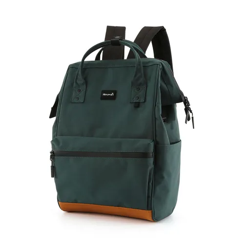 Priestranný dámsky ruksak v tmavozelenej farbe na nastaviteľných popruhoch - Himawari