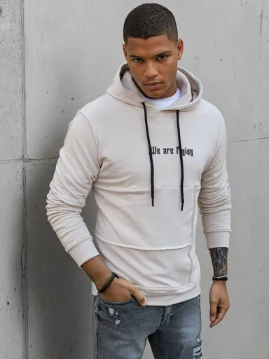 Pánska mikina vo farbe camel