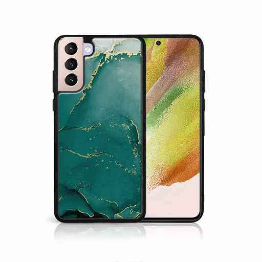 MY ART Ochranný kryt Samsung Galaxy S21 5G -GREEN MARBLE (145)