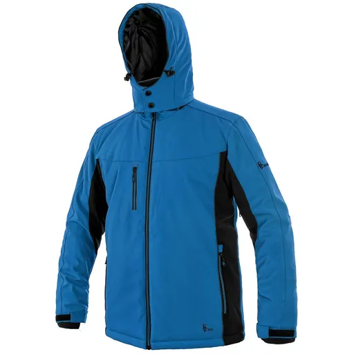 Canis (CXS) Pánska zateplená softshellová bunda VEGAS - Modrá / čierna | 2XL