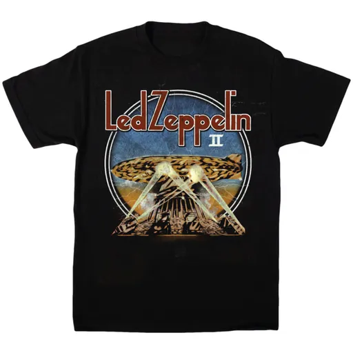 Led Zeppelin tričko LZII Searchlights Čierna S